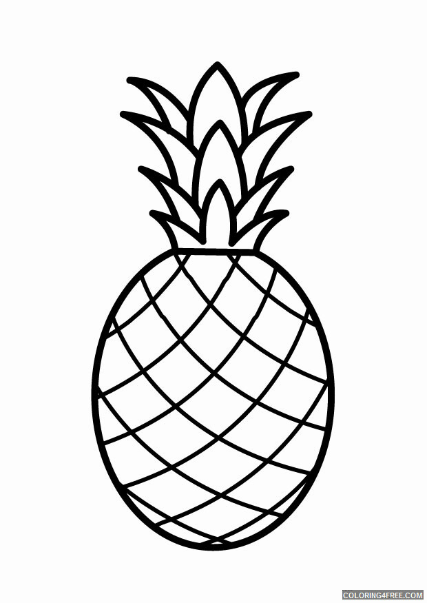 Pineapple Coloring Pages Fruits Food Preschool Pineapple Printable 2021 357 Coloring4free