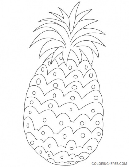 Pineapple Coloring Pages Fruits Food Printable Pineapple Printable 2021 363 Coloring4free