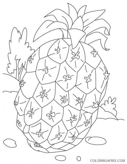 Pineapple Coloring Pages Fruits Food Printable Pineapple for Kids 2021 362 Coloring4free