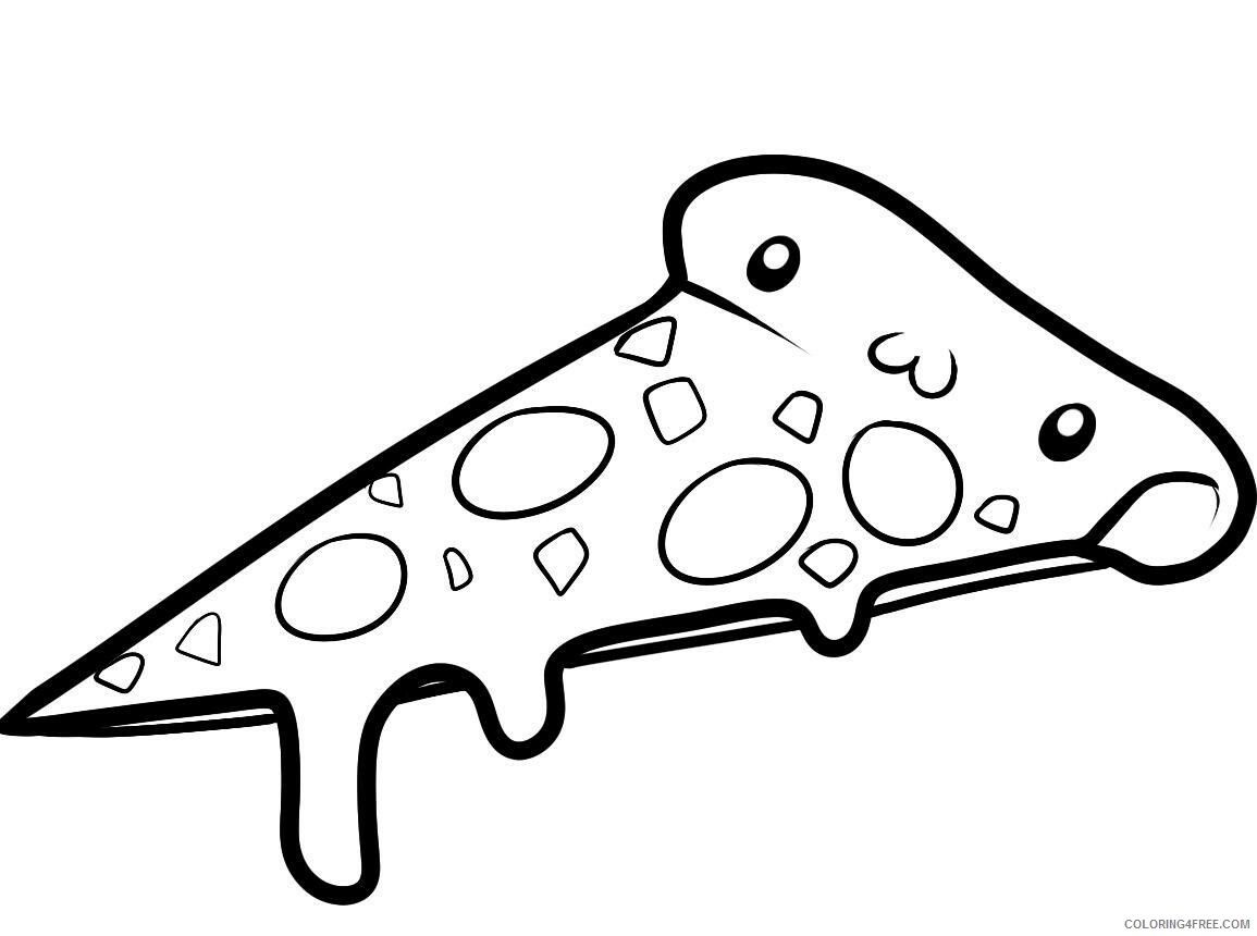 Pizza Coloring Pages Food Gooey Pizza Printable 2021 114 Coloring4free