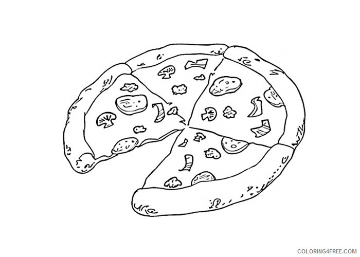 Pizza Coloring Pages Food Pizza 2 Printable 2021 125 Coloring4free
