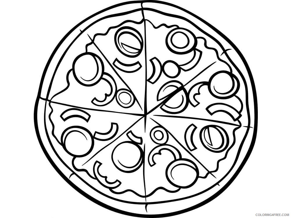 Pizza Coloring Pages Food pizza 7 Printable 2021 127 Coloring4free