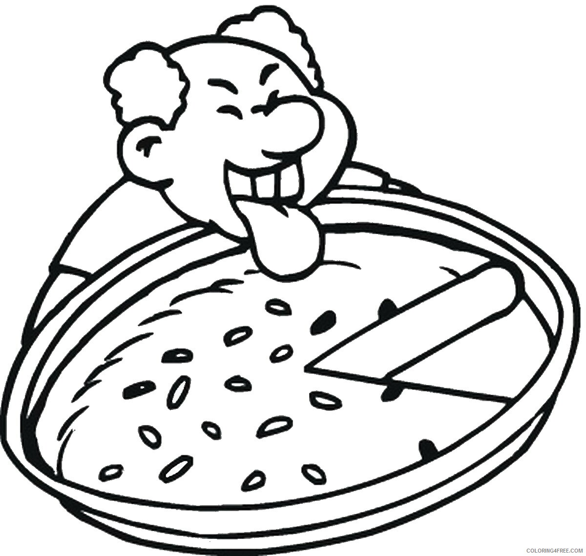 Pizza Coloring Pages Food pizza_18 Printable 2021 121 Coloring4free