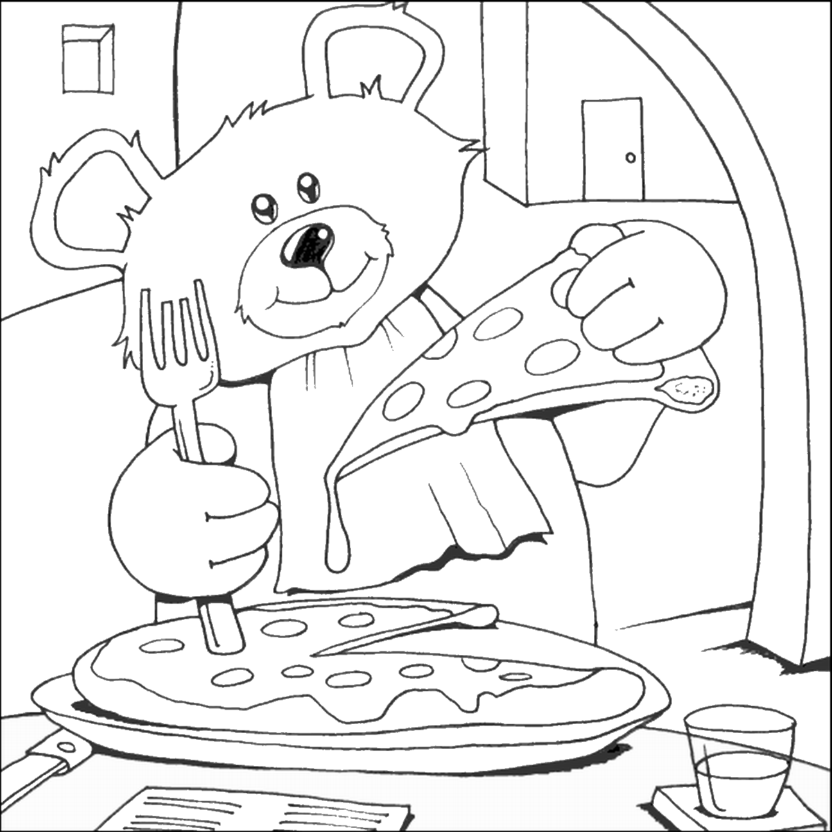 Pizza Coloring Pages Food pizza_24 Printable 2021 123 Coloring4free