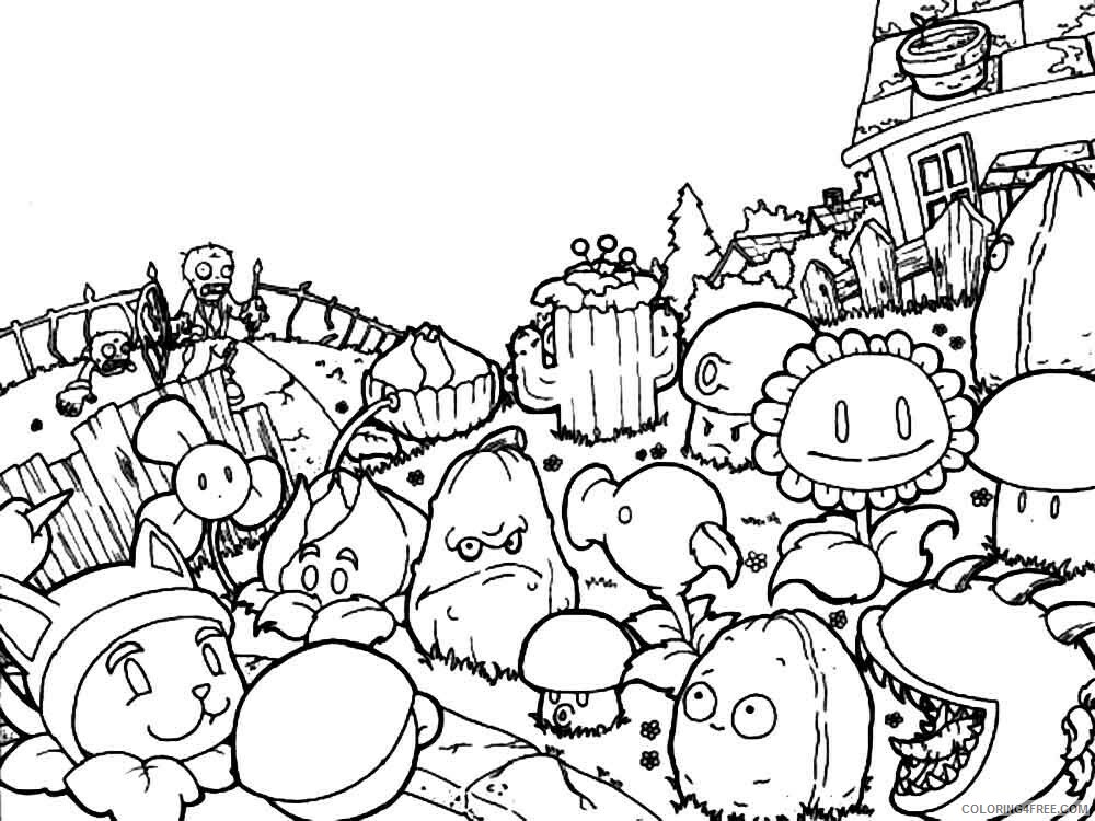 Plants vs Zombies Coloring Pages Games plants vs zombies 15 Printable 2021 0817 Coloring4free