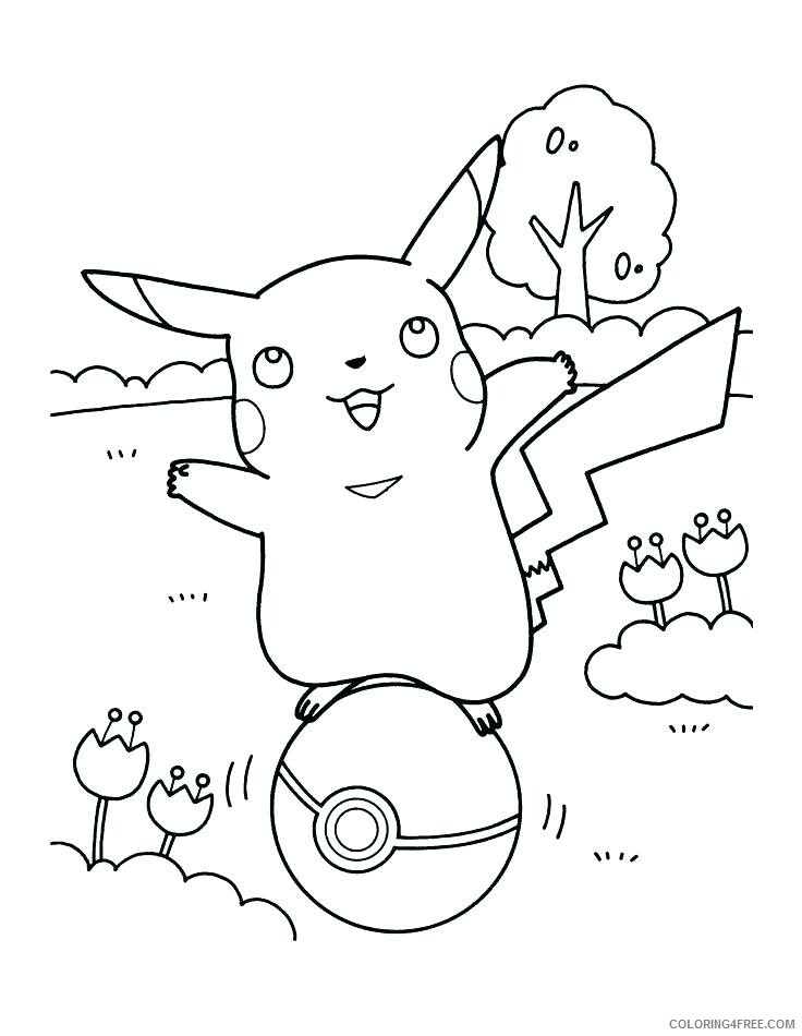 Pokeball Pokemon Characters Printable Coloring Pages Pickachu Pokeball 2021 073 Coloring4free