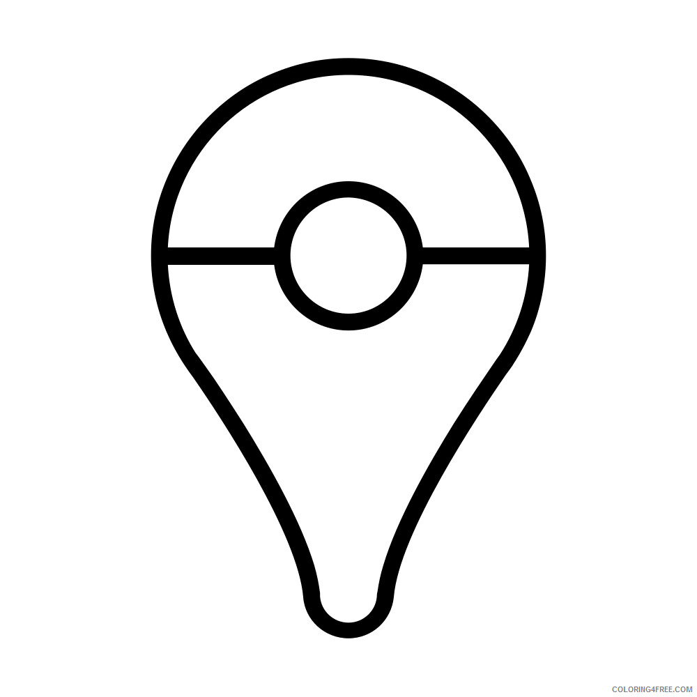Pokeball Pokemon Characters Printable Coloring Pages Pokeball Map Pin Go 2021 075 Coloring4free