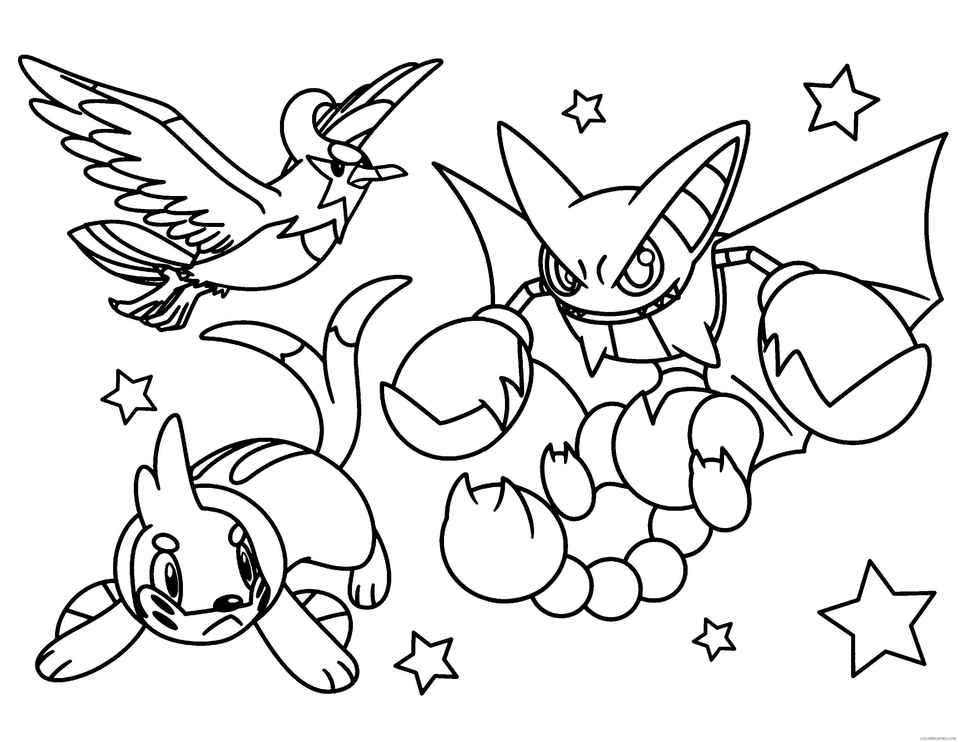 Pokemon Diamond Pearl Coloring Pages Anime pokemon diamond pearl 10 Printable 2021 582 Coloring4free