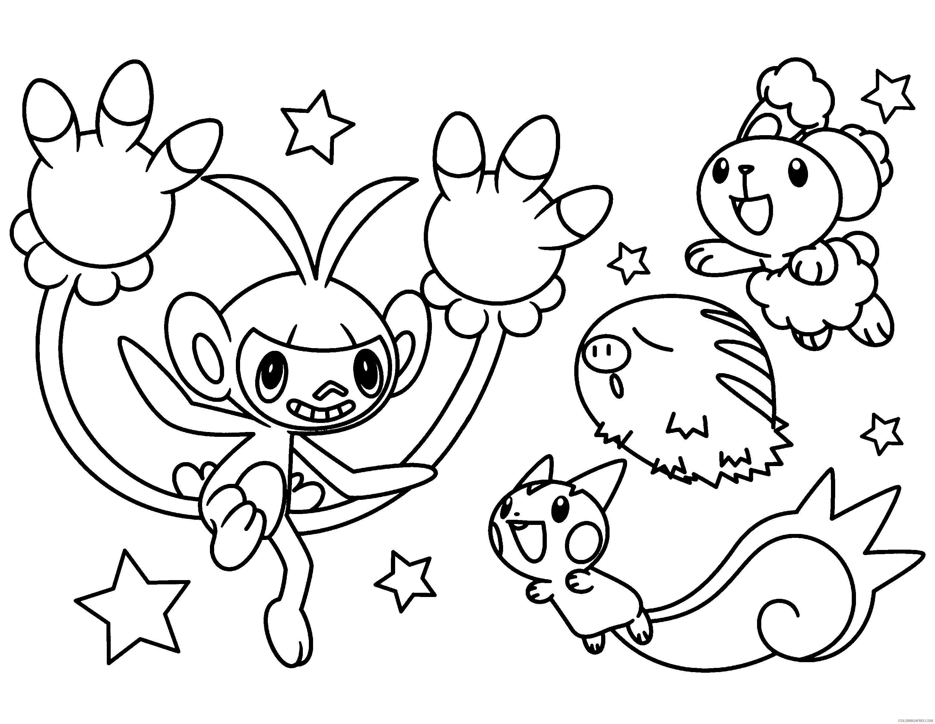 Pokemon Diamond Pearl Coloring Pages Anime pokemon diamond pearl 11 Printable 2021 593 Coloring4free