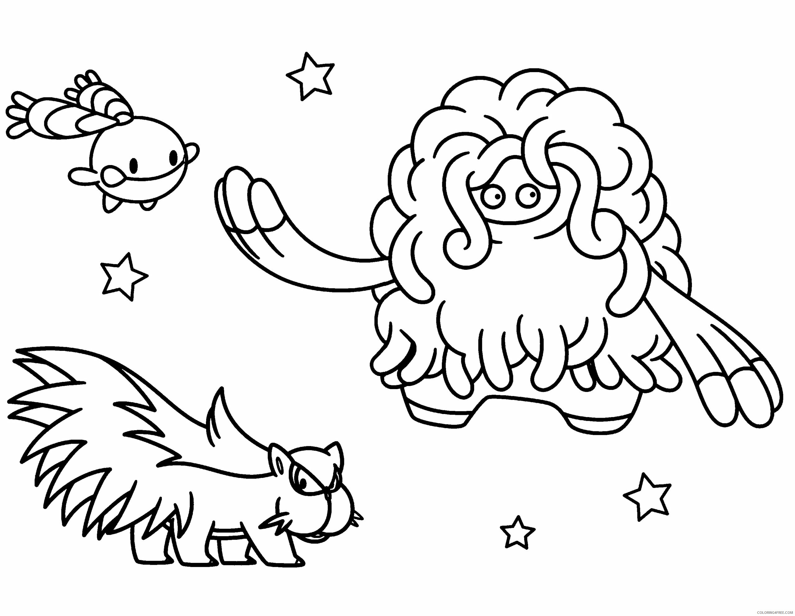 Pokemon Diamond Pearl Coloring Pages Anime pokemon diamond pearl 122 Printable 2021 606 Coloring4free