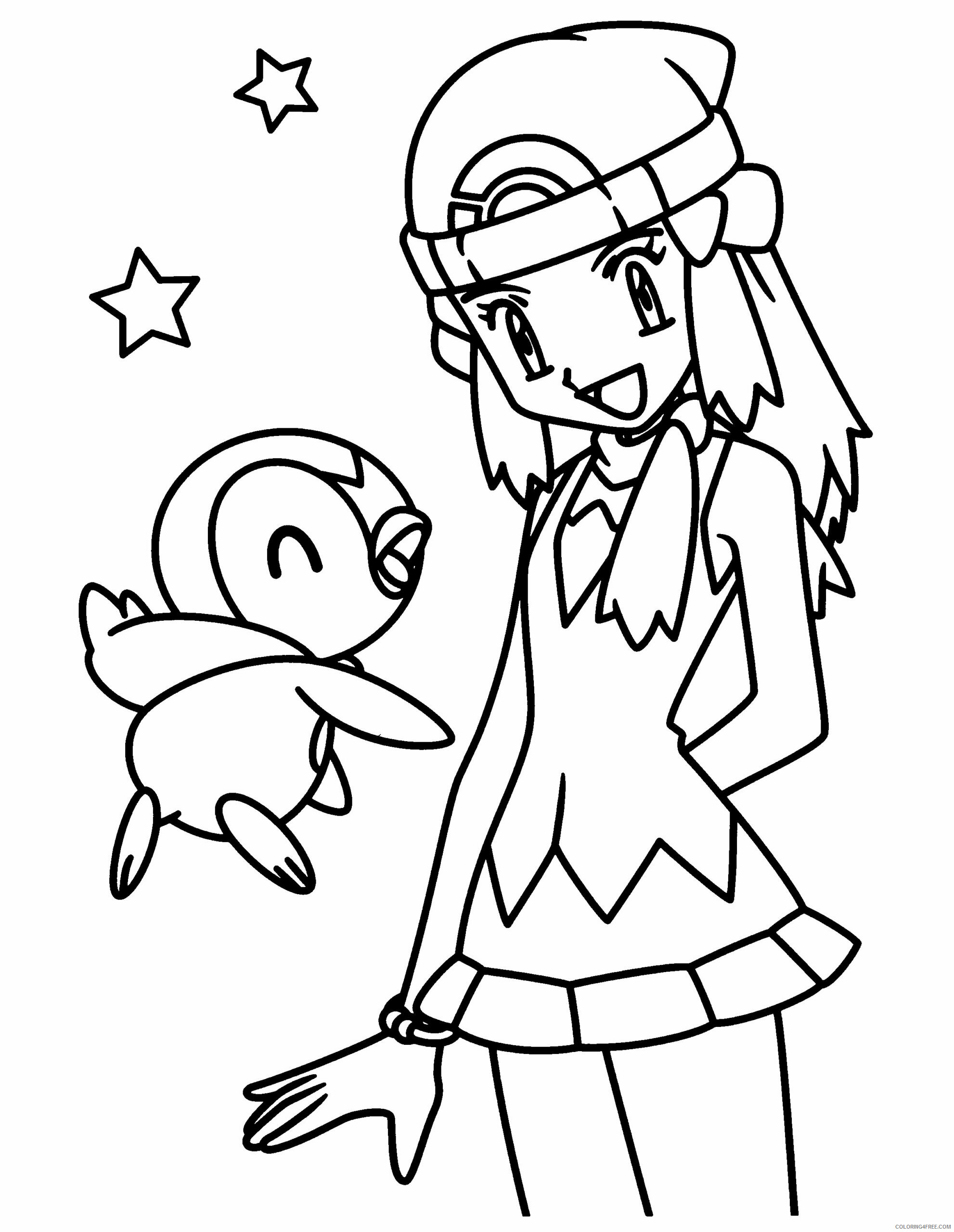 Pokemon Diamond Pearl Coloring Pages Anime pokemon diamond pearl 223 Printable 2021 717 Coloring4free