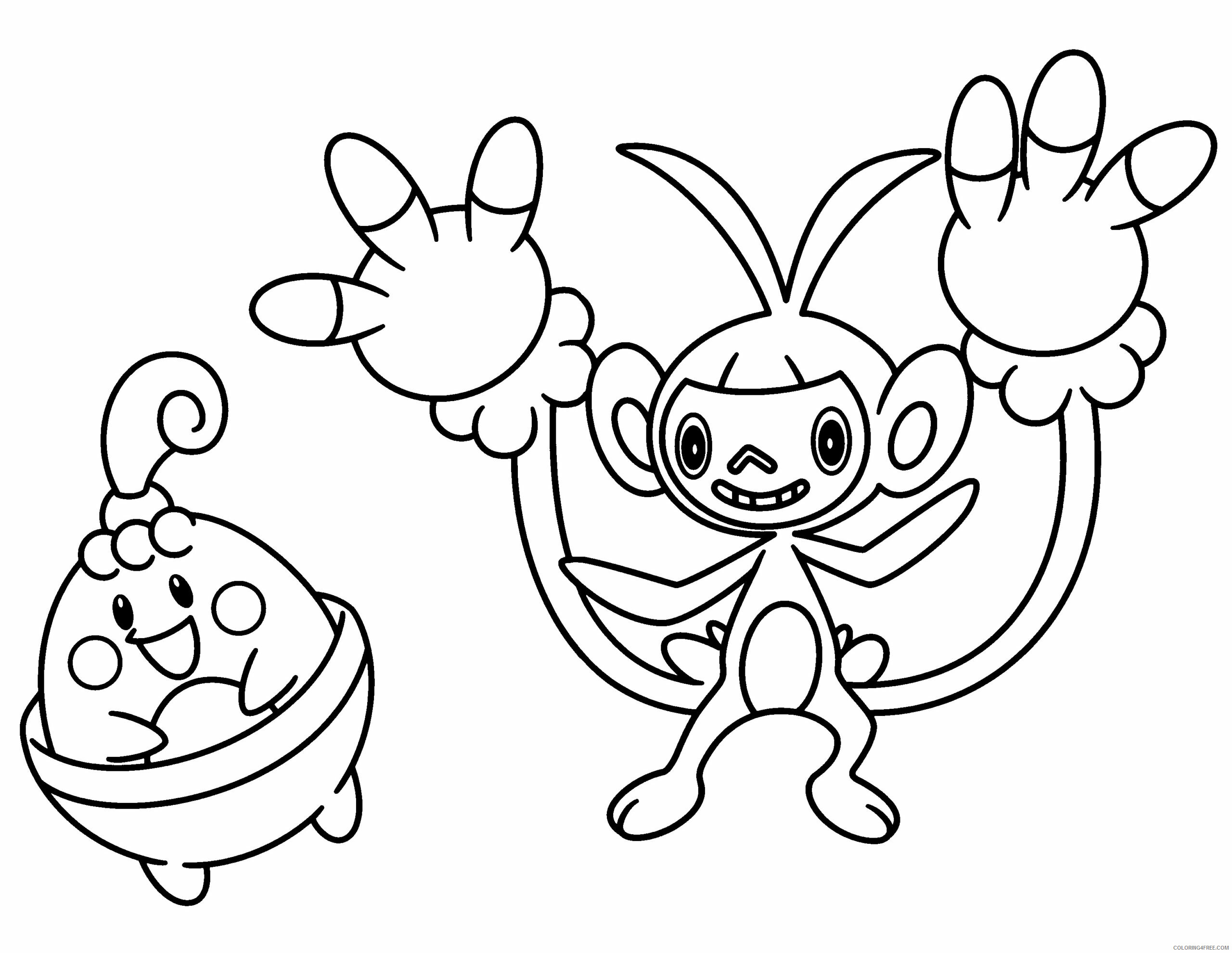 Pokemon Diamond Pearl Coloring Pages Anime pokemon diamond pearl 237 Printable 2021 732 Coloring4free