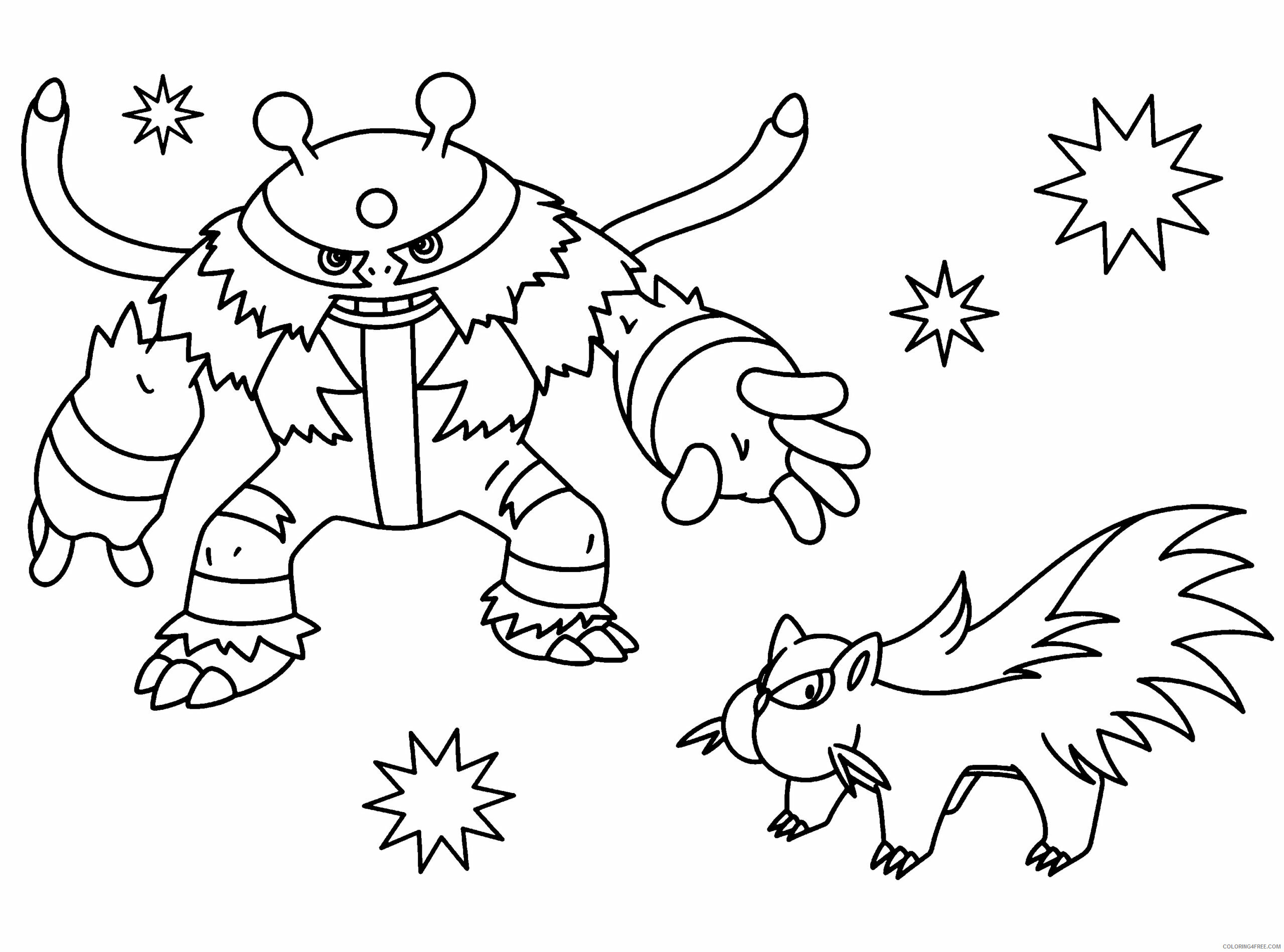 Pokemon Diamond Pearl Coloring Pages Anime pokemon diamond pearl 329 Printable 2021 827 Coloring4free