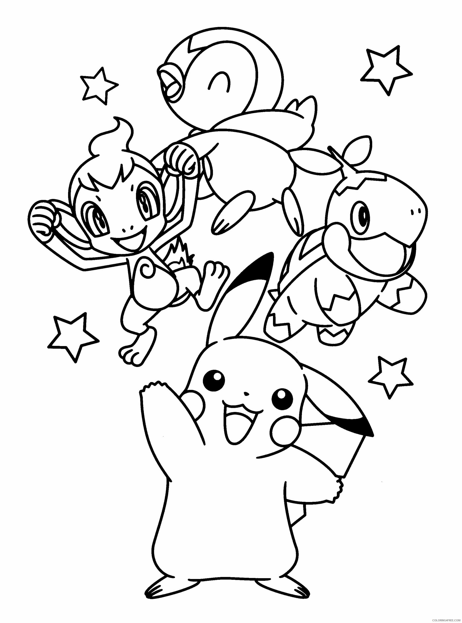 Pokemon Diamond Pearl Coloring Pages Anime pokemon diamond pearl 336 Printable 2021 835 Coloring4free