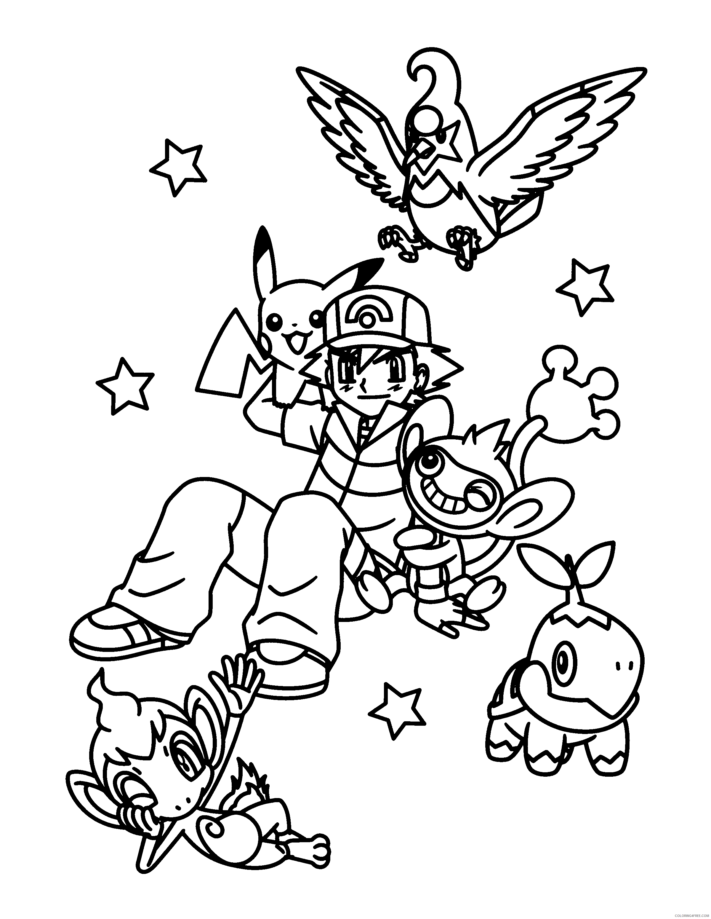 Pokemon Diamond Pearl Coloring Pages Anime pokemon diamond pearl 44 Printable 2021 875 Coloring4free