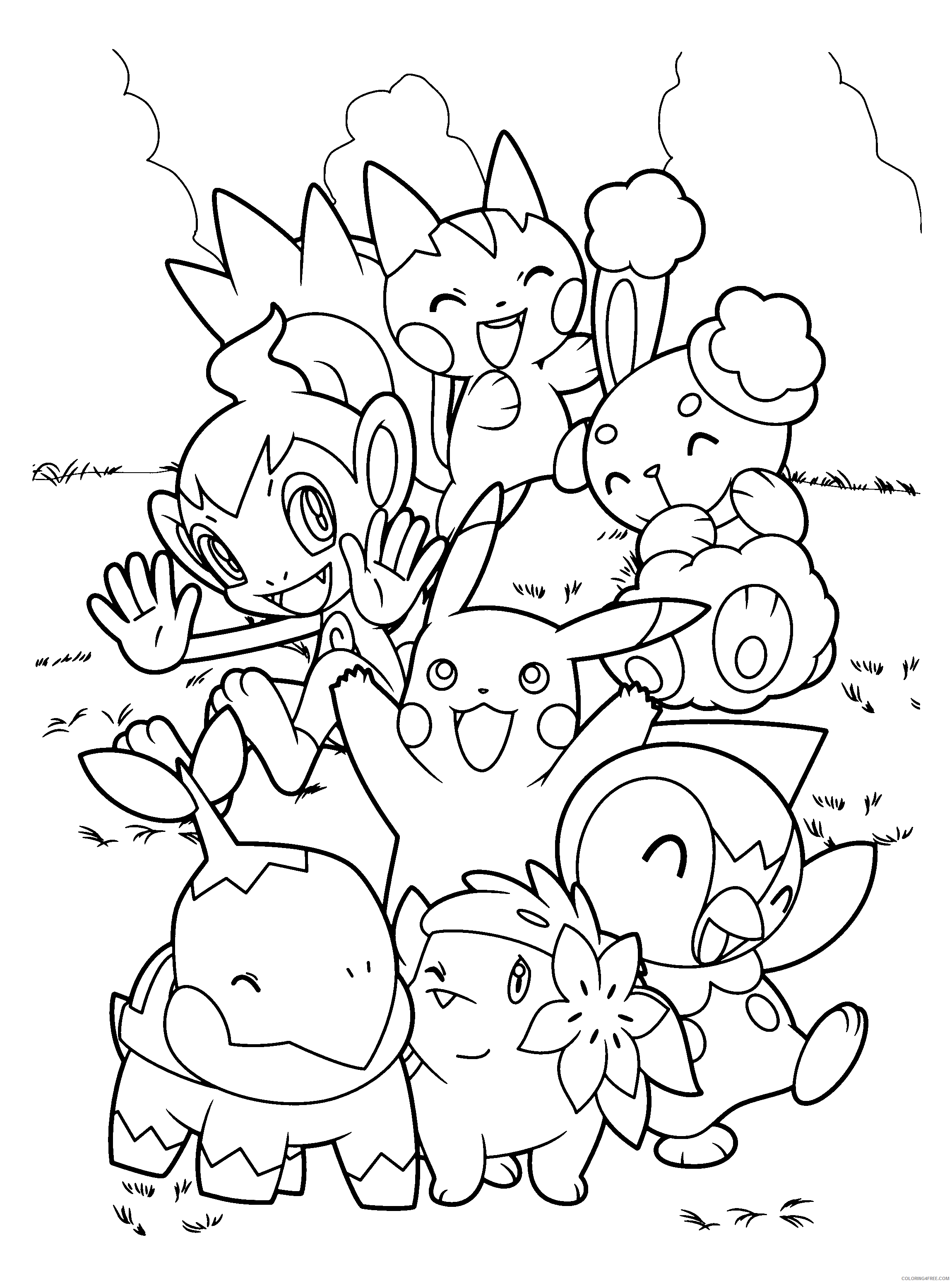 Pokemon Diamond Pearl Coloring Pages Anime pokemon diamond pearl 66 Printable 2021 897 Coloring4free