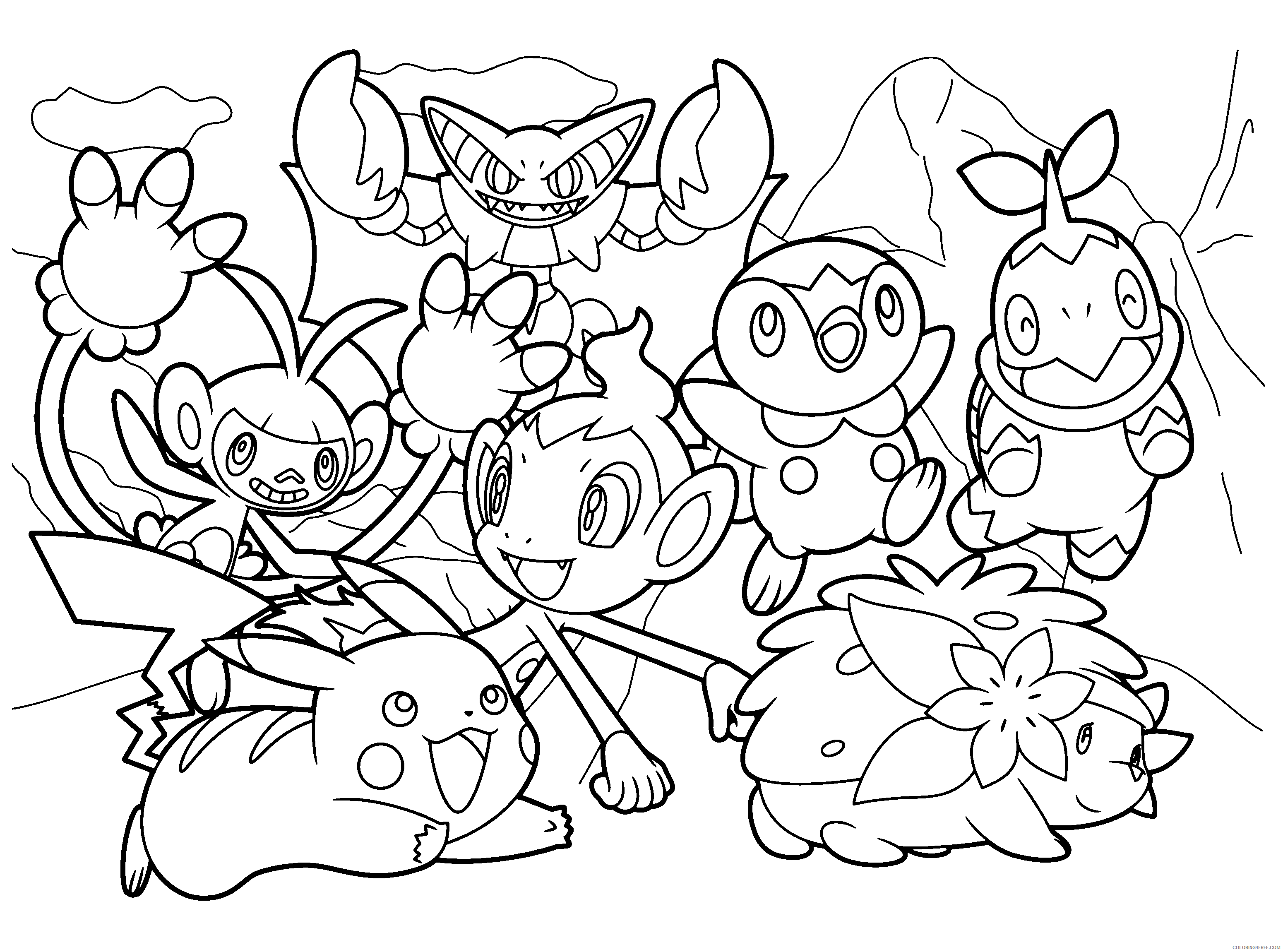 Pokemon Diamond Pearl Coloring Pages Anime pokemon diamond pearl 71 Printable 2021 903 Coloring4free