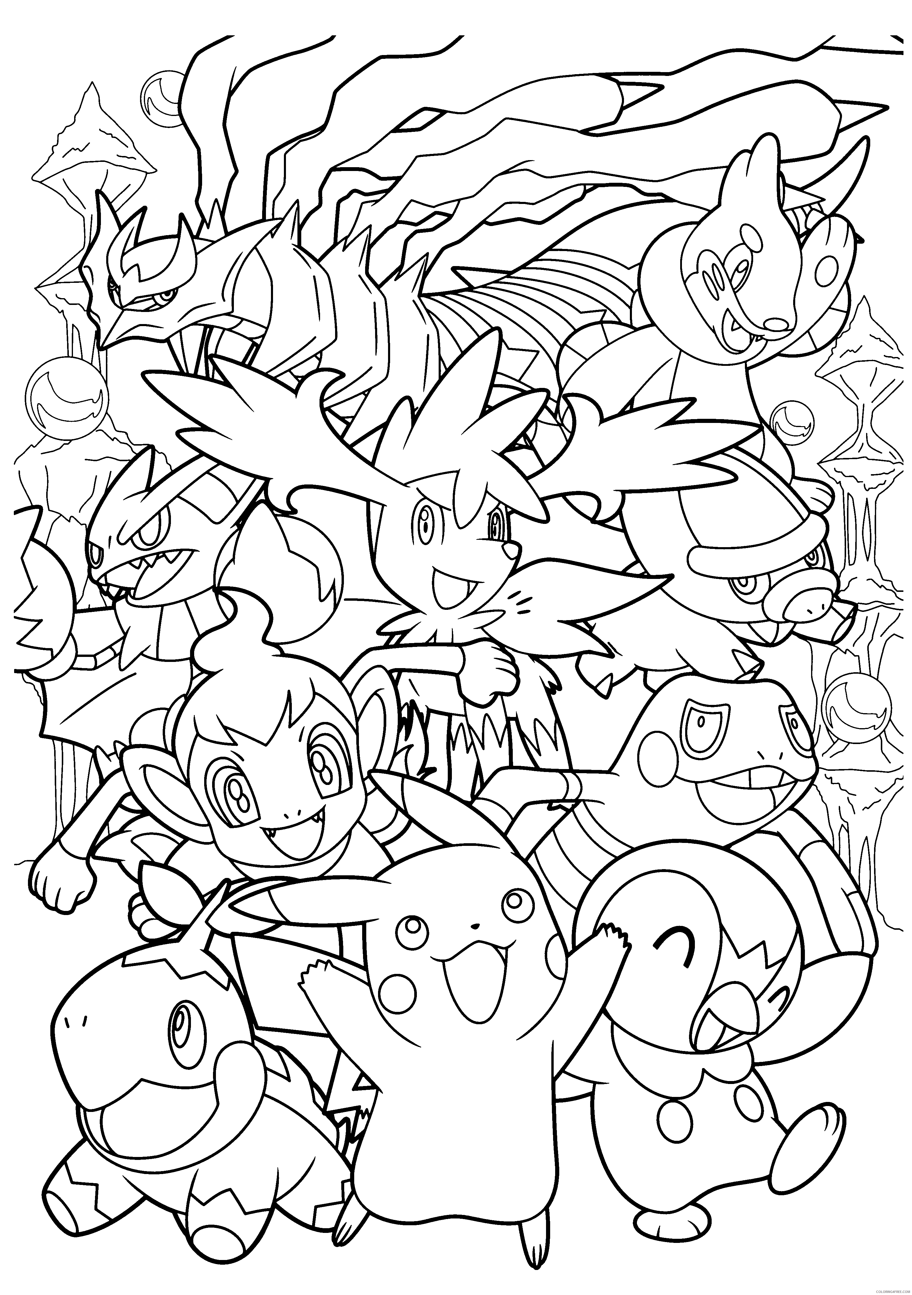 Pokemon Diamond Pearl Coloring Pages Anime pokemon diamond pearl 75 Printable 2021 907 Coloring4free