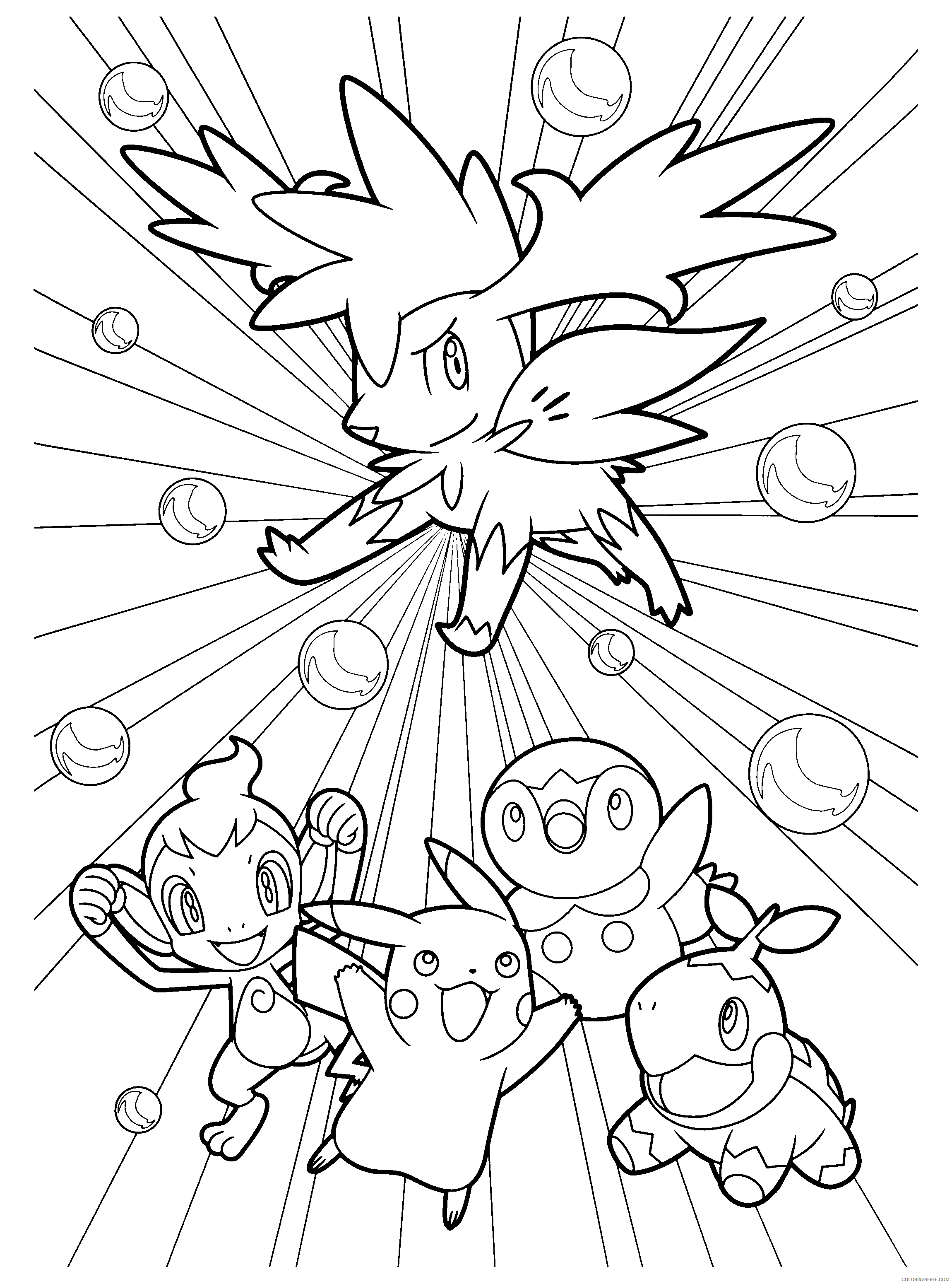 Pokemon Diamond Pearl Coloring Pages Anime pokemon diamond pearl 86 Printable 2021 919 Coloring4free