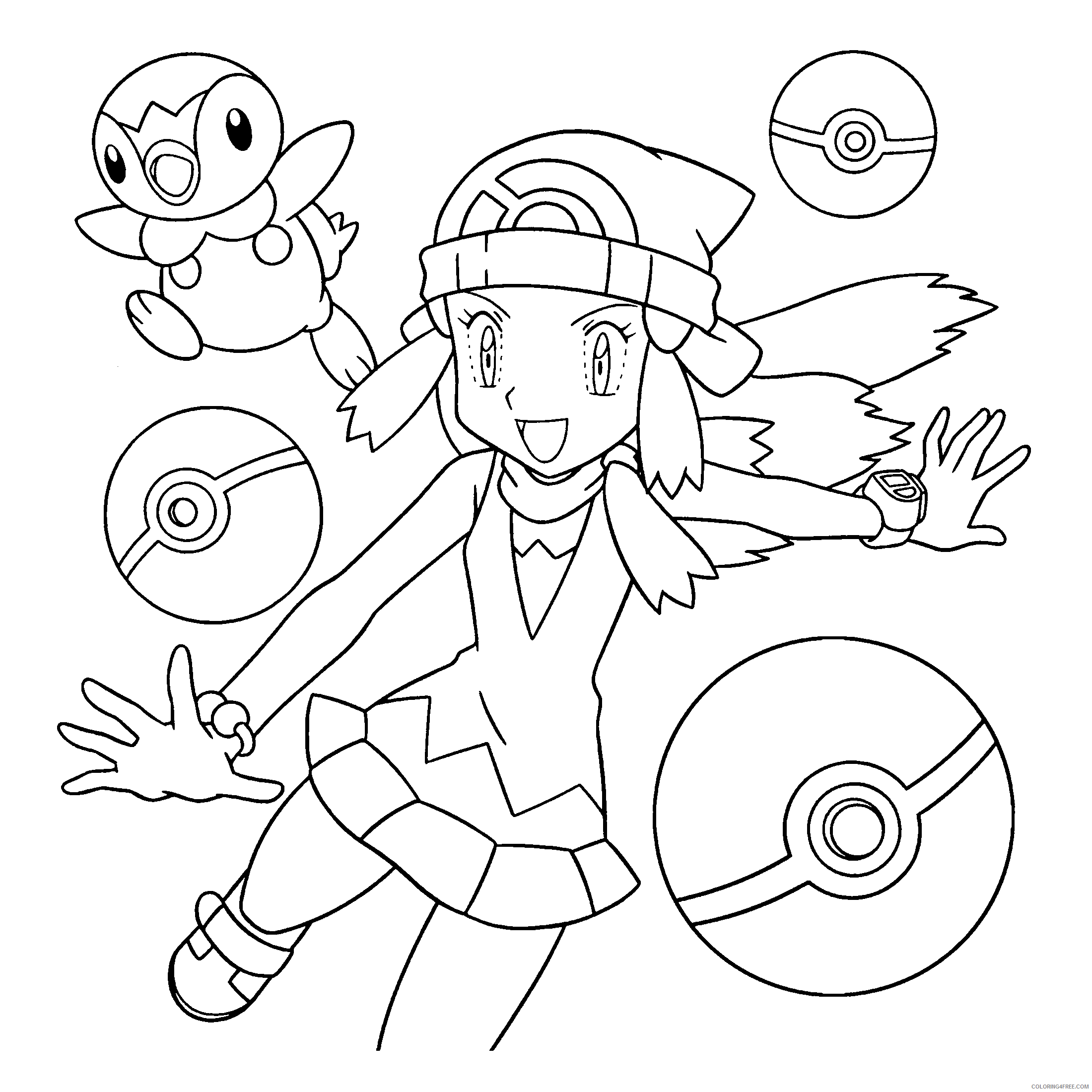 Pokemon Diamond Pearl Coloring Pages Anime pokemon diamond pearl 88 Printable 2021 921 Coloring4free