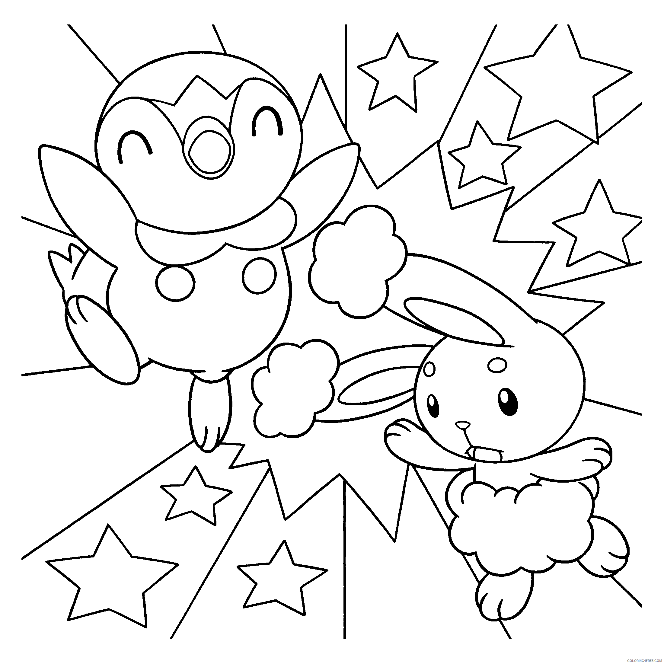 Pokemon Diamond Pearl Coloring Pages Anime pokemon diamond pearl 93 Printable 2021 927 Coloring4free