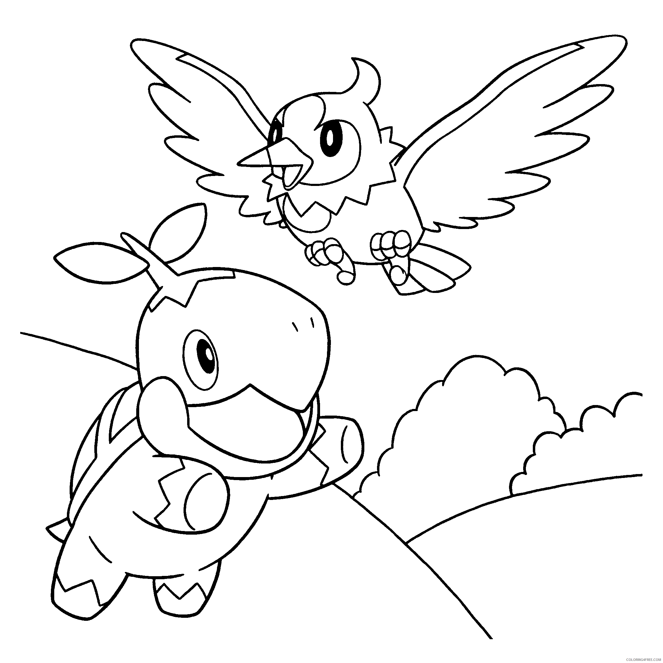 Pokemon Diamond Pearl Coloring Pages Anime pokemon diamond pearl 97 Printable 2021 931 Coloring4free