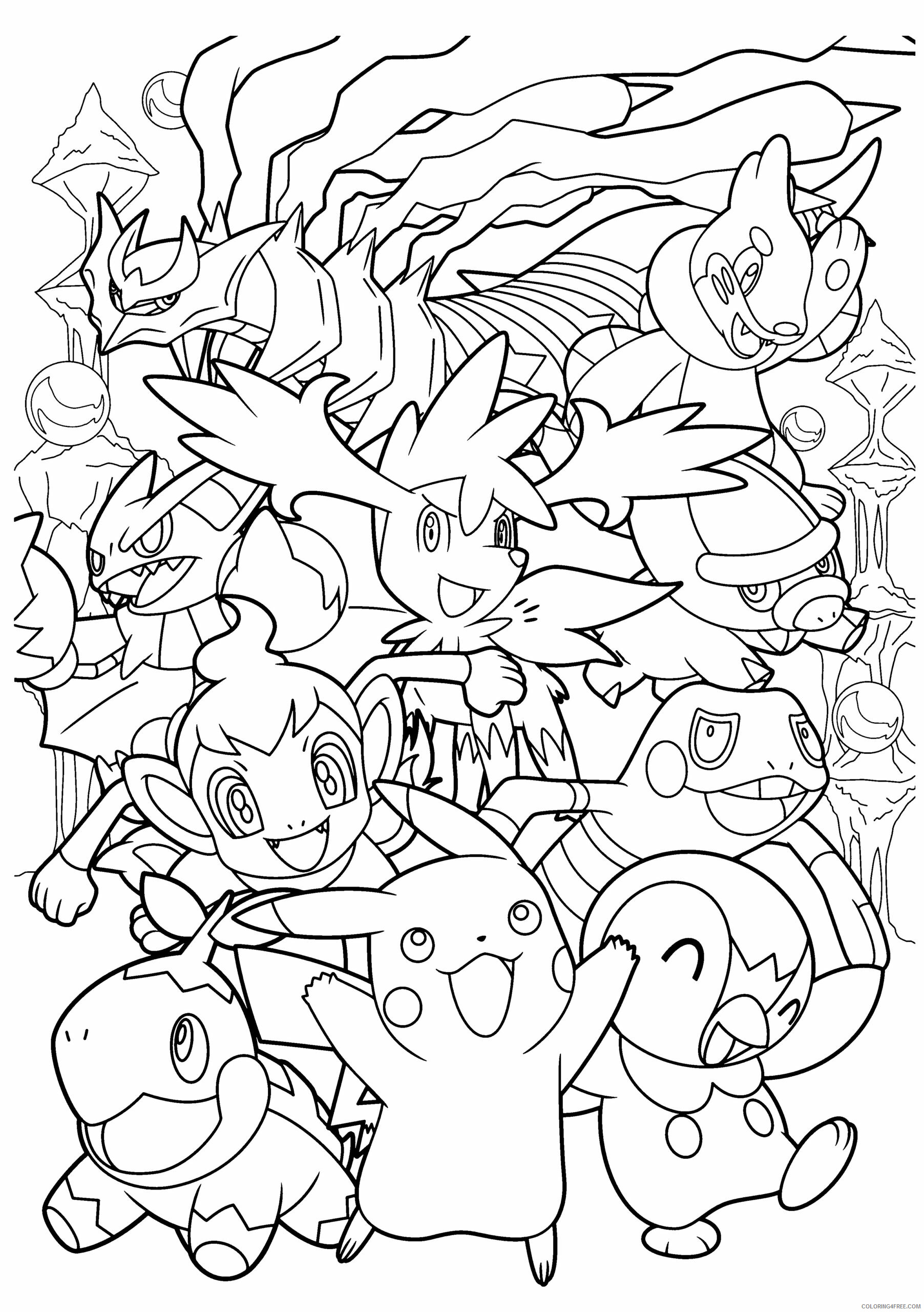 Pokemon Diamond and Pearl Coloring Pages Games Printable 2021 0876 Coloring4free