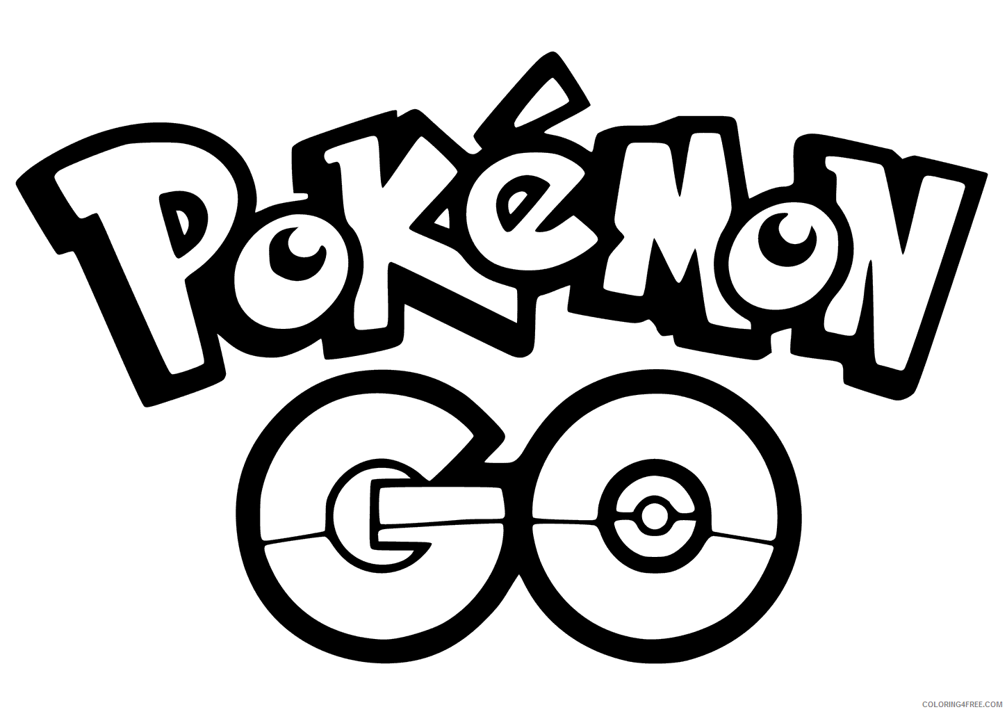 Pokemon Go Coloring Pages Games Pokemon Go Logo Printable 2021 0930 Coloring4free