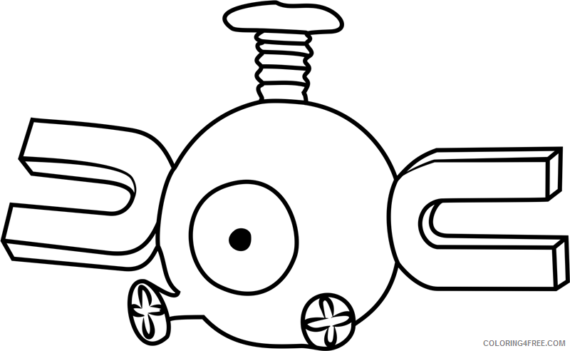 Pokemon Go Coloring Pages Games magnemite pokemon go1 Printable 2021 0914 Coloring4free