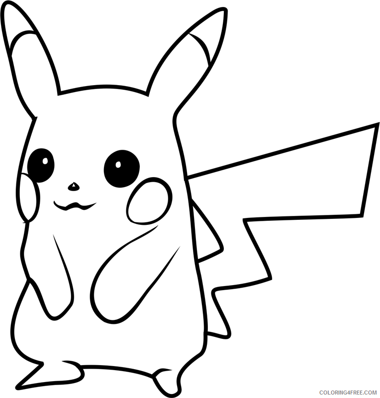 Pokemon Go Coloring Pages Games pikachu pokemon go a4 Printable 2021 0917 Coloring4free