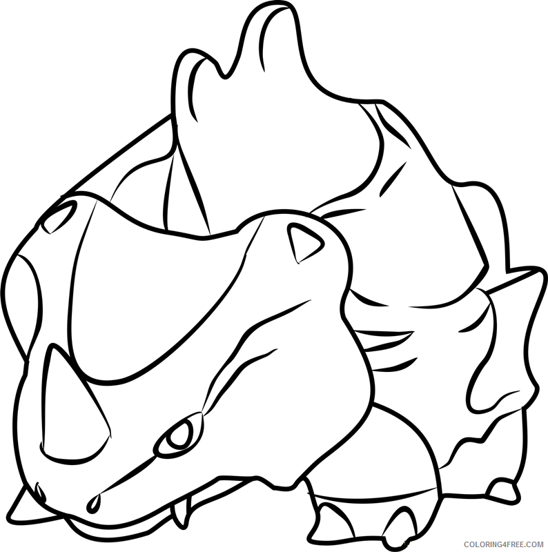 Pokemon Go Coloring Pages Games rhyhorn pokemon go1 Printable 2021 0913 Coloring4free