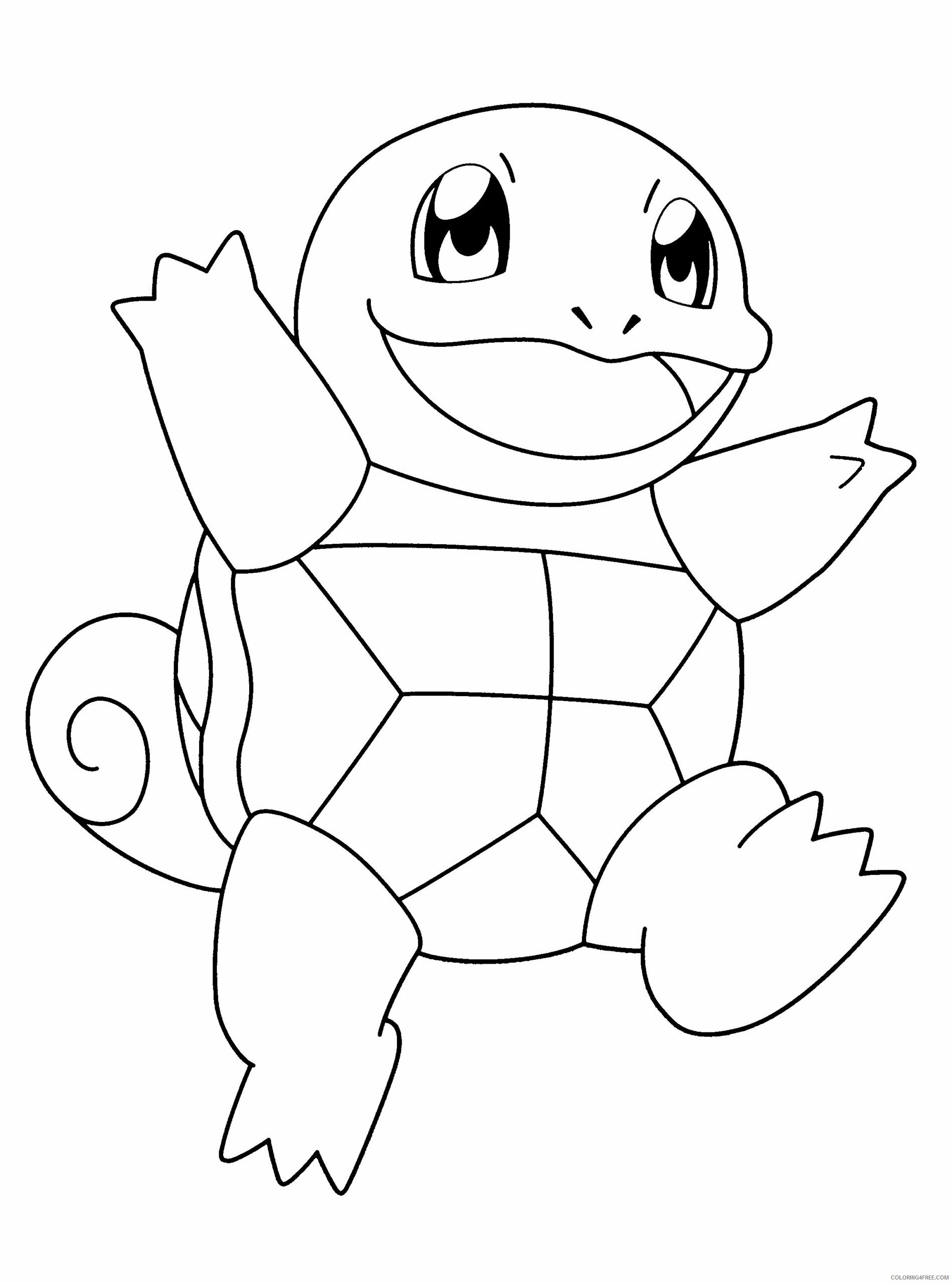 Pokemon Printable Coloring Pages Anime Pokemon Squirtle 2021 072 Coloring4free