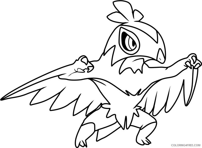 Pokemon Printable Coloring Pages Anime hawlucha pokemon a4 2021 033 Coloring4free