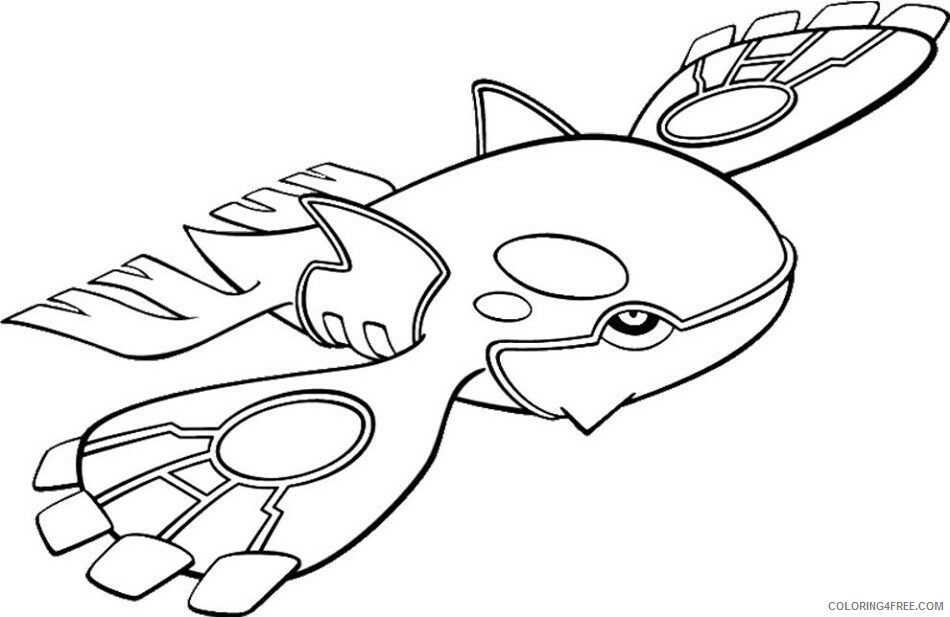 Pokemon Printable Coloring Pages Anime kyogre pokemon flying a4 2021 041 Coloring4free