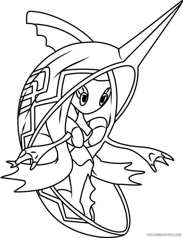 Pokemon Printable Coloring Pages Anime tapu fini pokemon sun and moon_a4 2021 090 Coloring4free