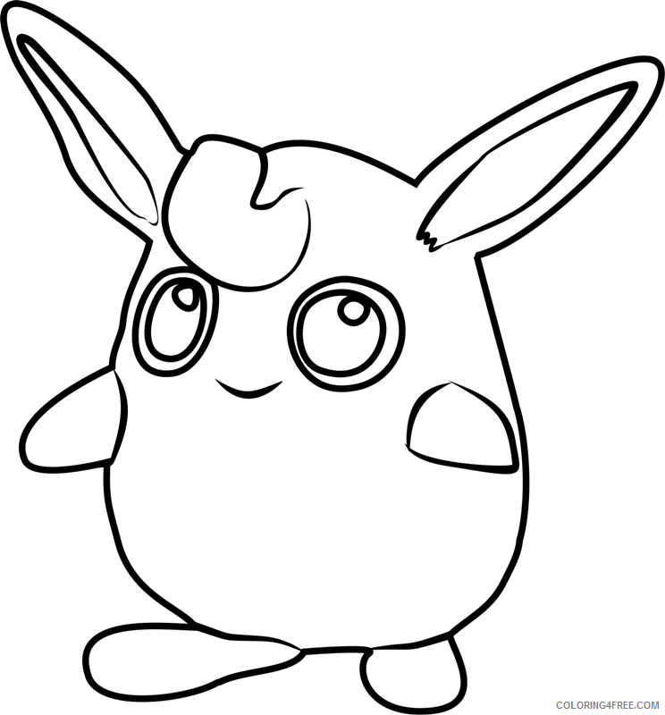 Pokemon Printable Coloring Pages Anime wigglytuff pokemon1 2021 108 Coloring4free