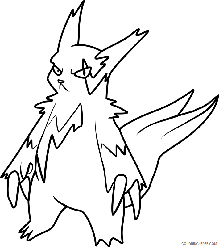 Pokemon Printable Coloring Pages Anime zangoose pokemon1 2021 110 Coloring4free