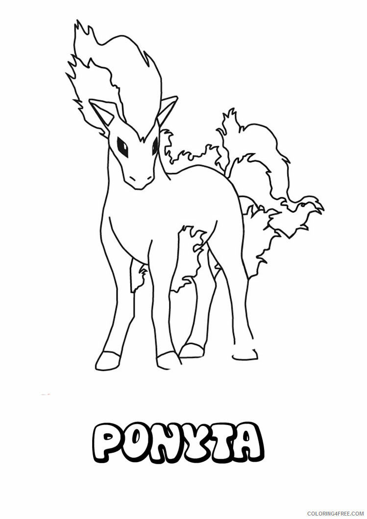 Ponyta Pokemon Characters Printable Coloring Pages Pokemon 2021 079 Coloring4free