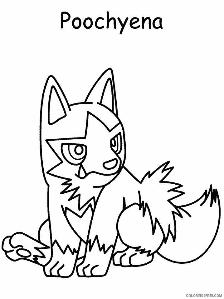 Poochyena Pokemon Characters Printable Coloring Pages 111 2021 080 Coloring4free