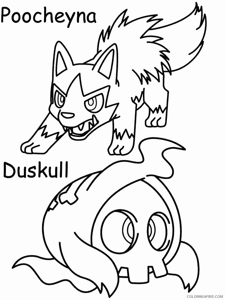 Poochyena Pokemon Characters Printable Coloring Pages 129 2021 081 Coloring4free