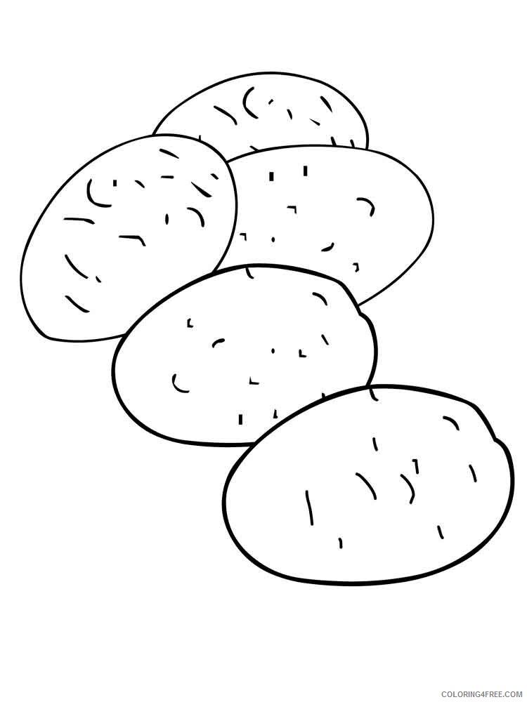 Potato Coloring Pages Vegetables Food Vegetables Potato 5 Printable 2021 656 Coloring4free
