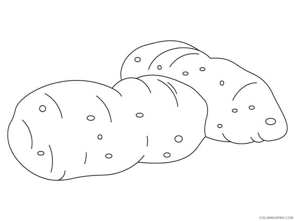 Potato Coloring Pages Vegetables Food Vegetables Potato 8 Printable 2021 657 Coloring4free