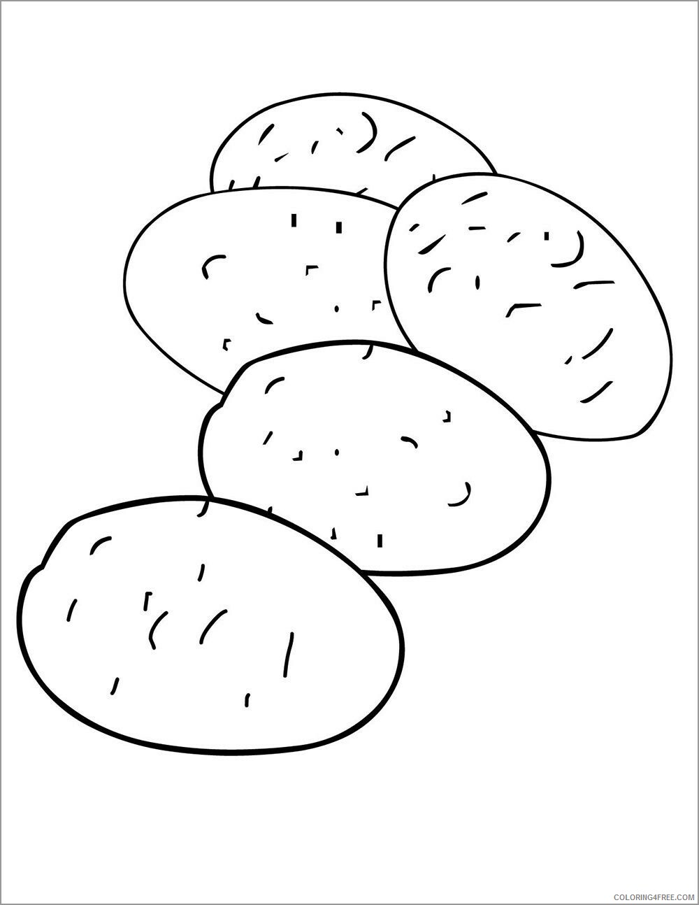 Potato Coloring Pages Vegetables Food potatoes for kids Printable 2021 653 Coloring4free