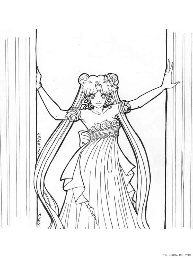 Princess Serenity Coloring Pages Anime princess serenity 13 Printable 2021 938 Coloring4free