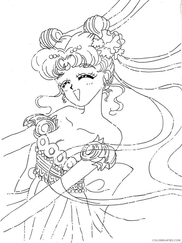 Princess Serenity Coloring Pages Anime princess serenity 4 Printable 2021 941 Coloring4free