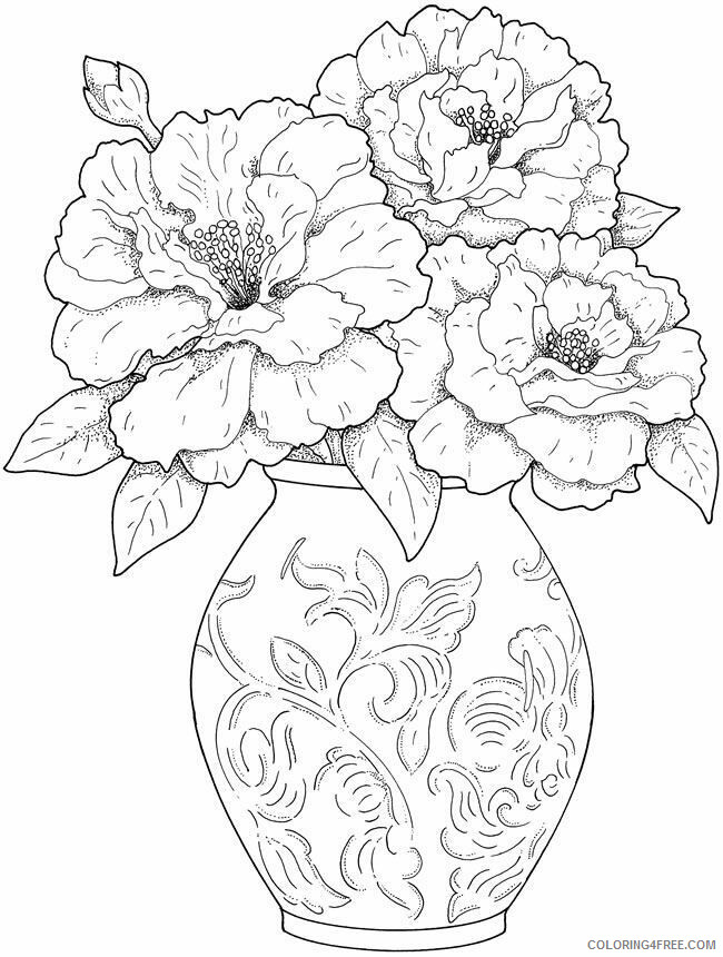 Printable Flower Coloring Pages Flowers Nature Color Flowers Printable 2021 360 Coloring4free