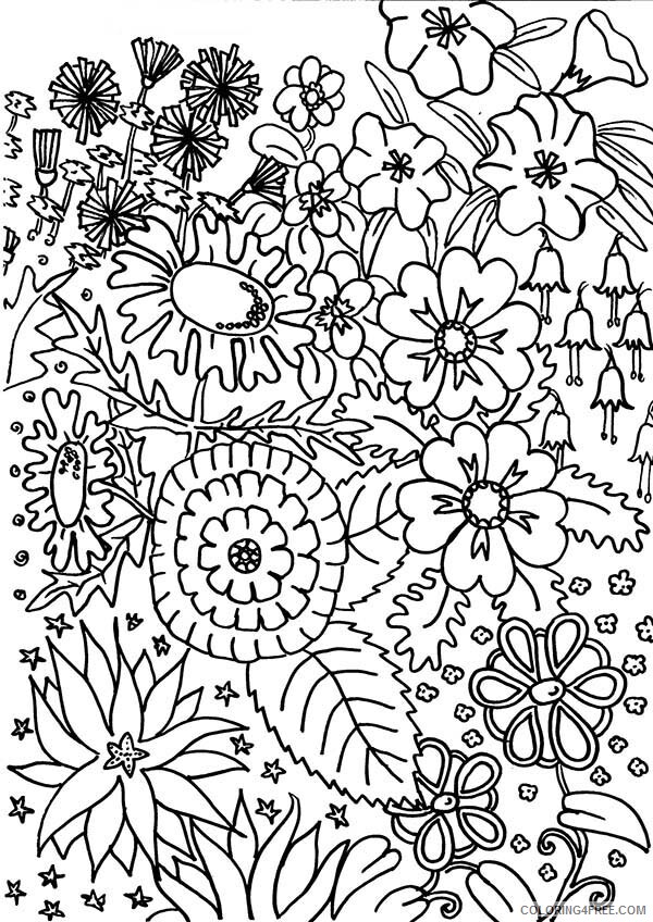 Printable Flower Coloring Pages Flowers Nature Flower Garden Printable 2021 394 Coloring4free