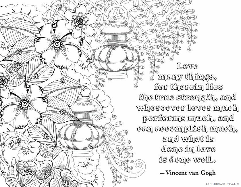 Printable Flower Coloring Pages Flowers Nature Flower Quote Printable 2021 401 Coloring4free