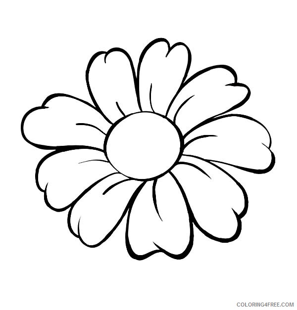 Printable Flower Coloring Pages Flowers Nature Flower for Kindergarten 2021 388 Coloring4free
