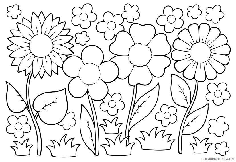 Printable Flower Coloring Pages Flowers Nature May Flowers Printable 2021 415 Coloring4free